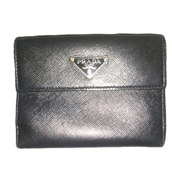 Authentic Prada Black Leather Wallet - Picture 1 of 7